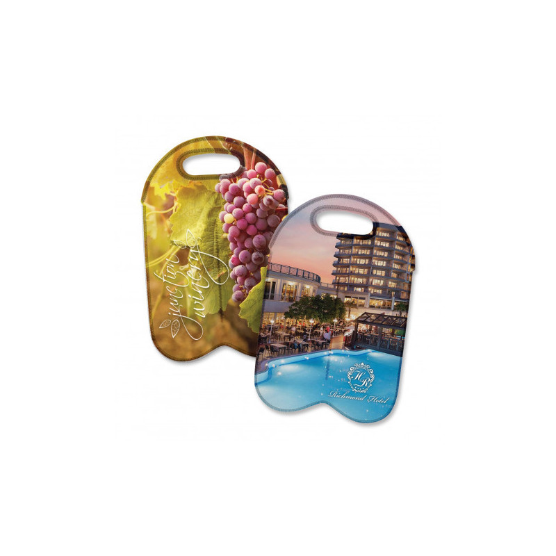 Neoprene Double Wine Cooler Bag - Full Colour