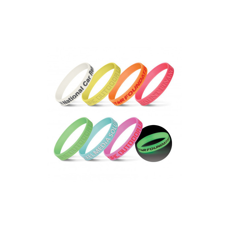 Silicone Wrist Band - Glow in the Dark