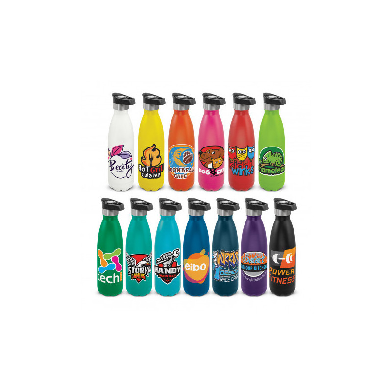 Mirage Powder Coated Vacuum Bottle - Push Button Lid