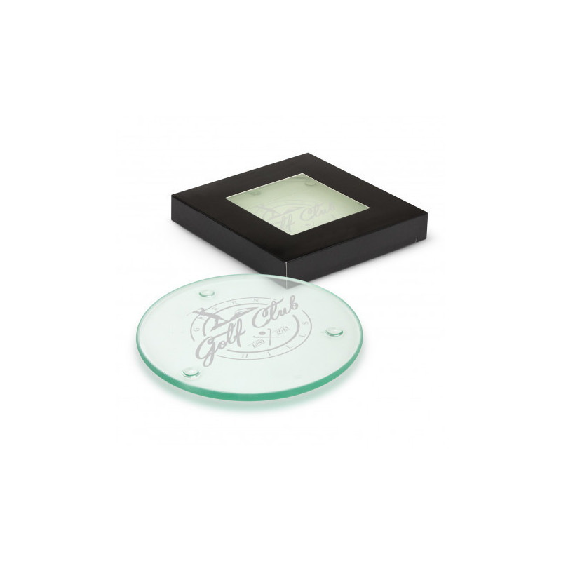 Venice Glass Coaster Set of 2 - Round
