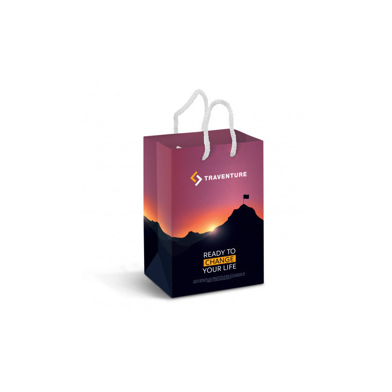 Small Laminated Paper Carry Bag - Full Colour