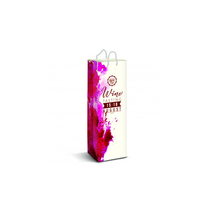Laminated Paper Wine Bag - Full Colour