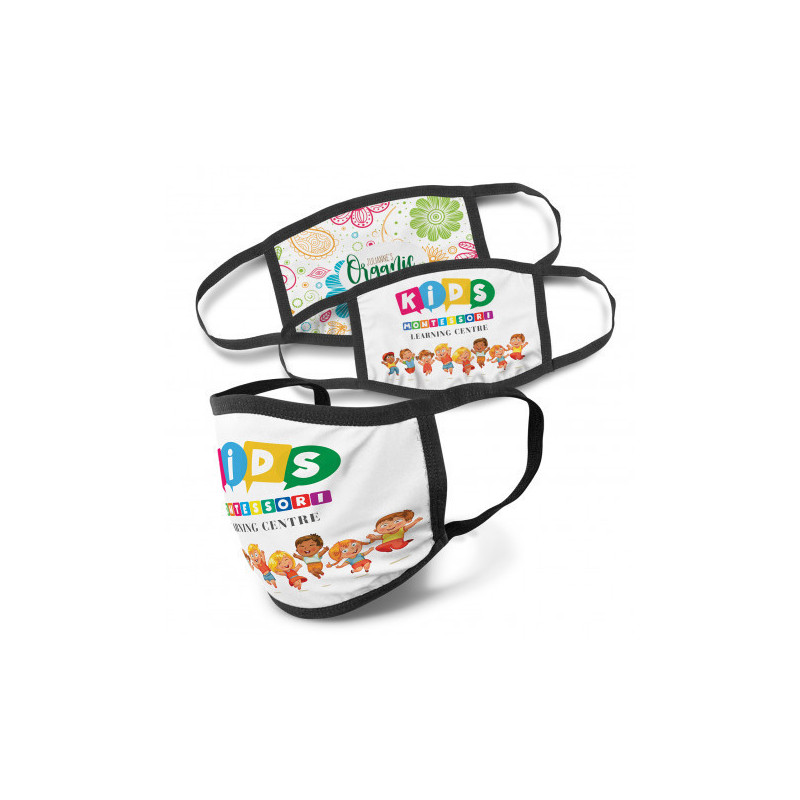 Full Colour 3-Ply Reusable Face Mask - Indent
