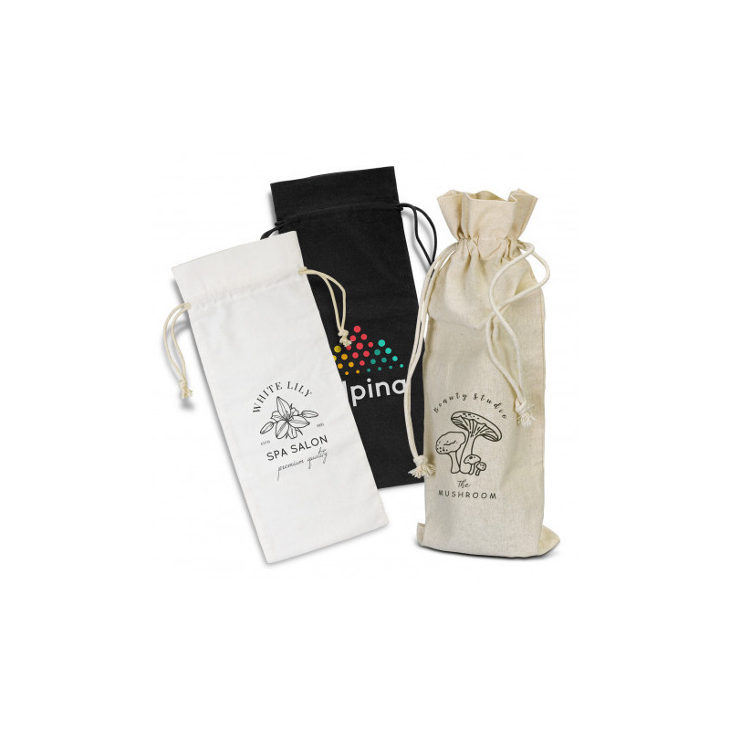 Cotton Wine Drawstring Bag