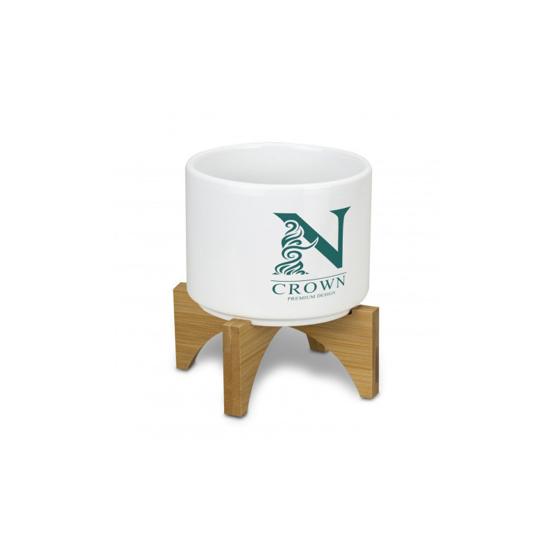 Planter with Bamboo Base