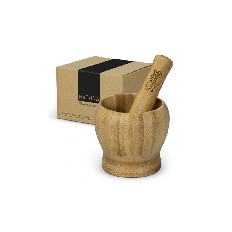 Bamboo Mortar and Pestle