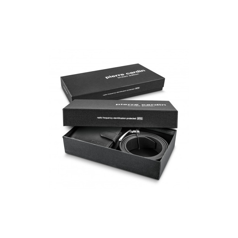 Pierre Cardin Leather Wallet Belt Gift Set