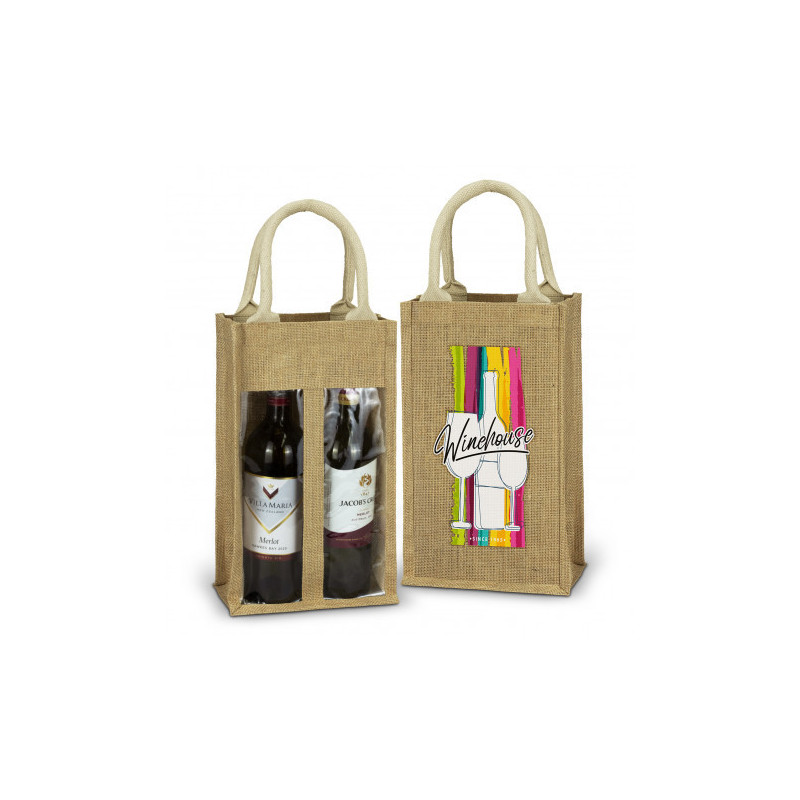 Serena Jute Double Wine Carrier