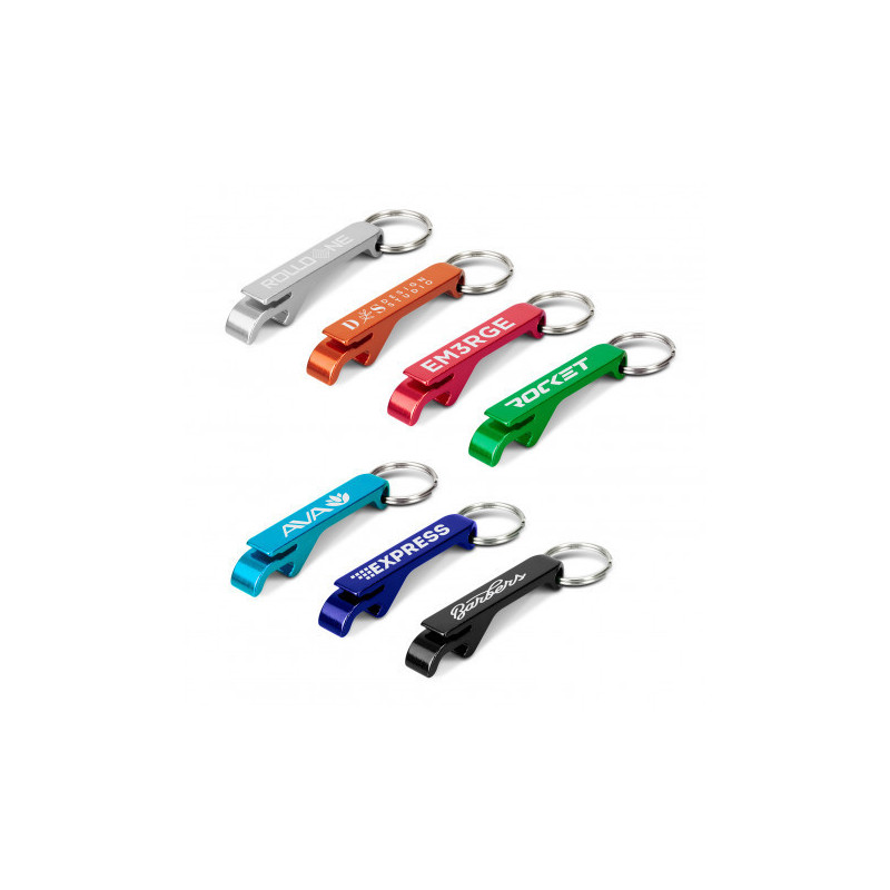 Snappy Metal Bottle Opener Key Ring
