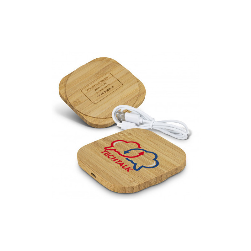 Vita Bamboo Wireless Charger - Square