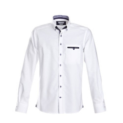 James Harvest Purple Bow 40 Mens Shirt