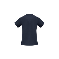 Ladies Contrast Crossover Scrubs Top