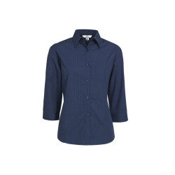 Ladies Micro Check 3/4 Sleeve Shirt