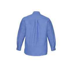Mens Wrinkle Free Chambray Long Sleeve Shirt