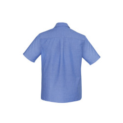 Mens Wrinkle Free Chambray Short Sleeve Shirt