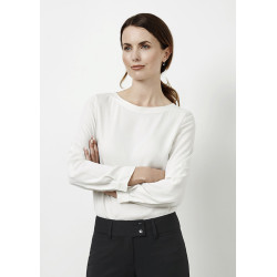Ladies Madison Boatneck Blouse