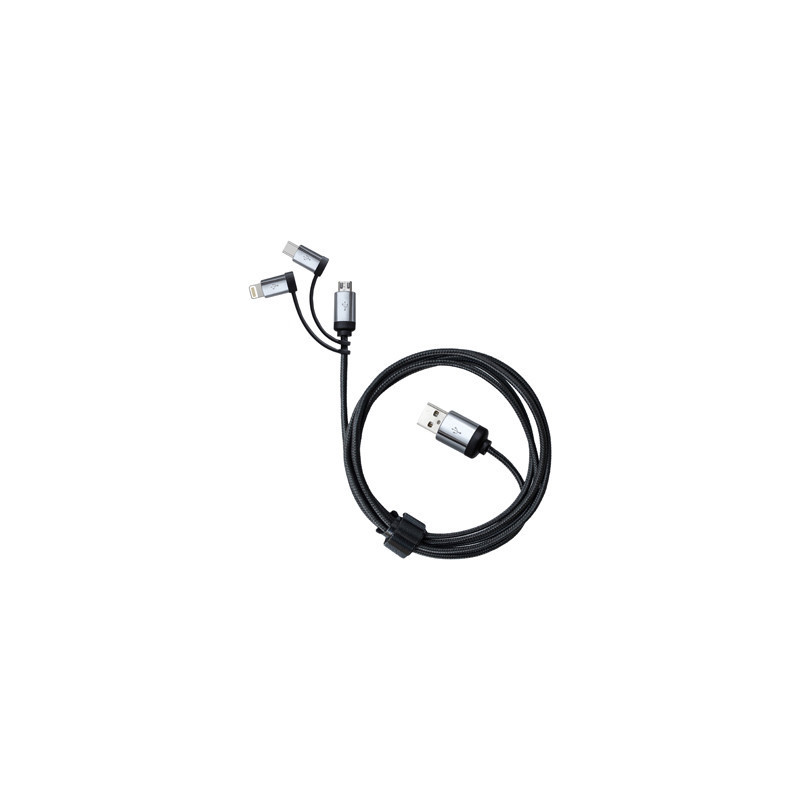 Pesaro 3n1 Fabric Charge & Data Cable
