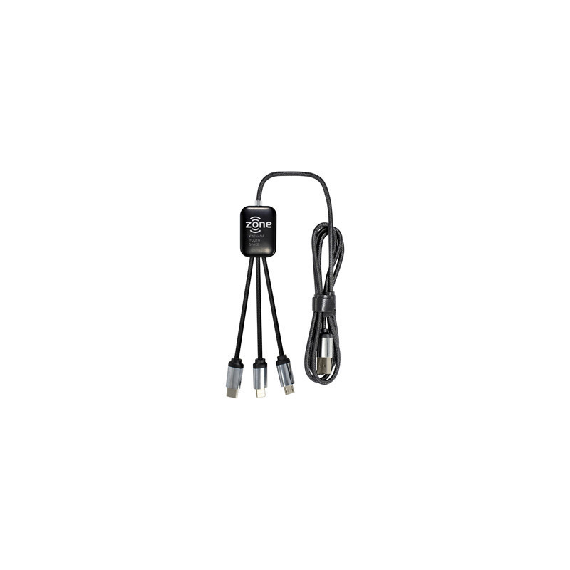Fierra 3n1 Light Up Charge Cable - 1.0 metre