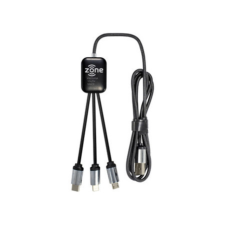 Fierra 3n1 Light Up Charge Cable - 1.0 metre