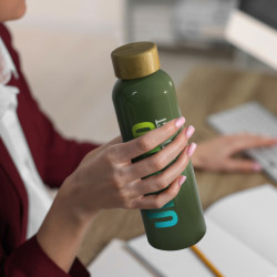 Eden Aluminium Bottle Bamboo Lid 600ml
