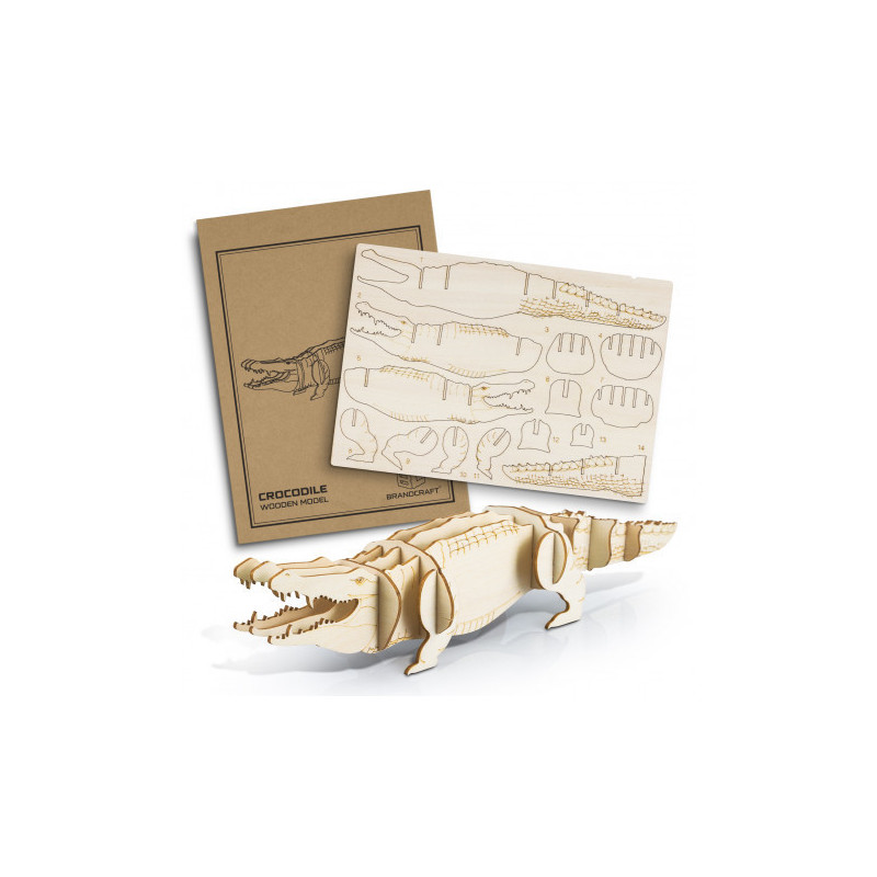 BRANDCRAFT Crocodile Wooden Model