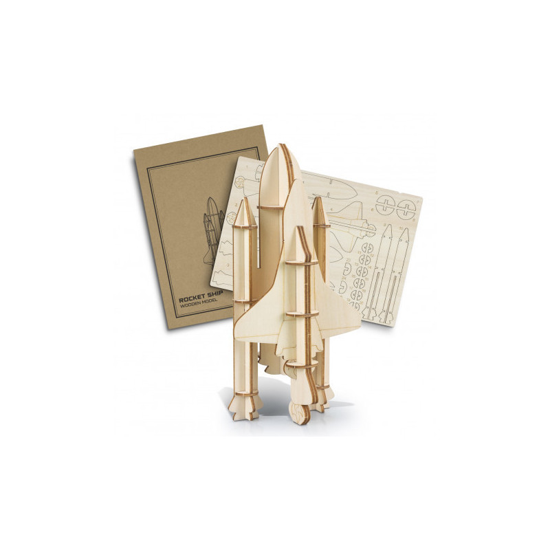 BRANDCRAFT Rocket Ship Wooden Model