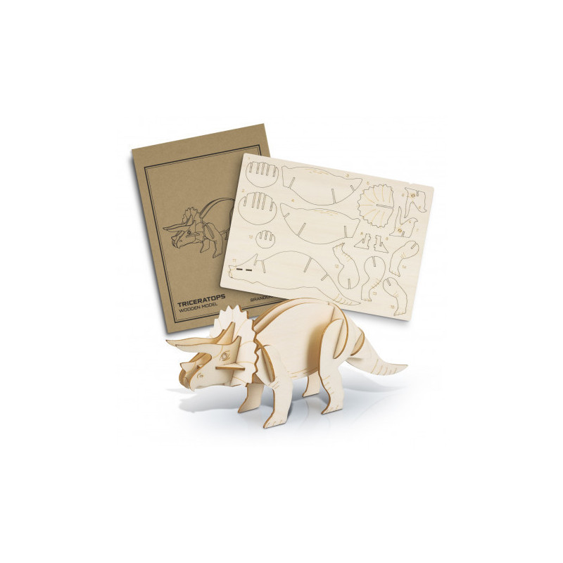 BRANDCRAFT Triceratops Wooden Model