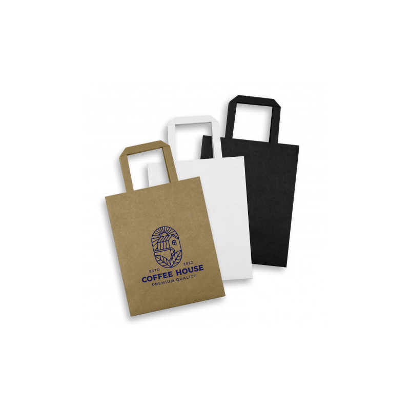 Medium Flat Handle Paper Bag Portrait