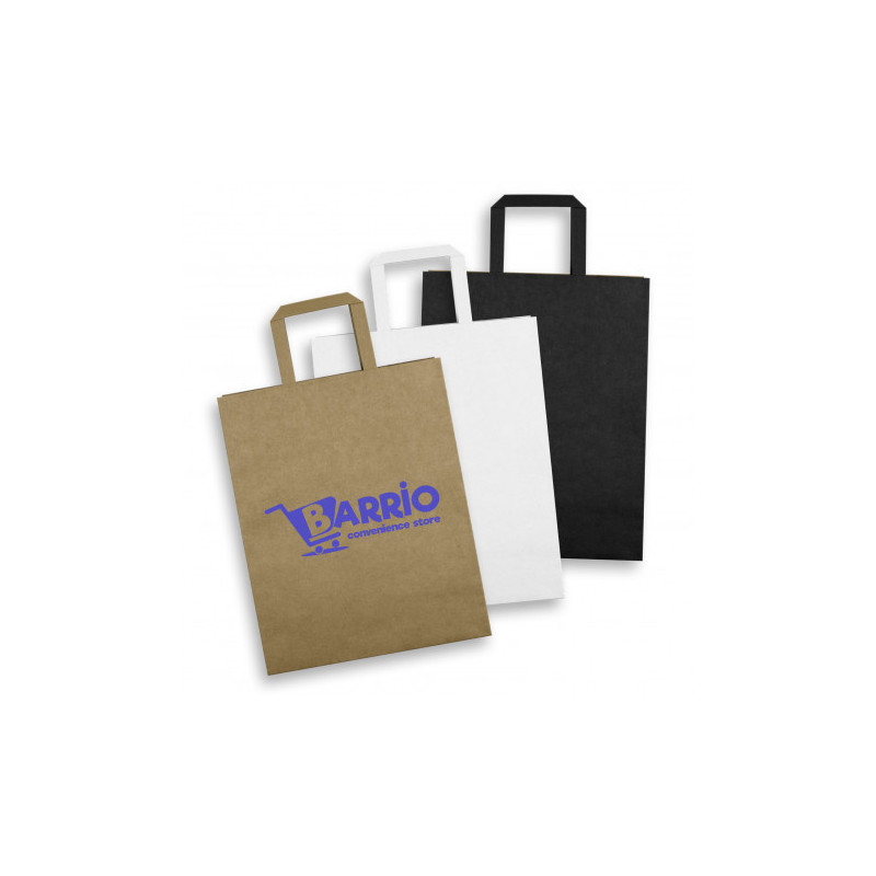 Large Flat Handle Paper Bag Portrait