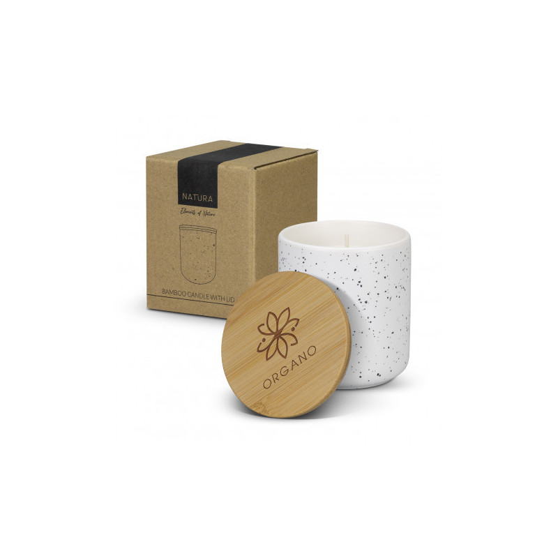 NATURA Candle with Bamboo Lid