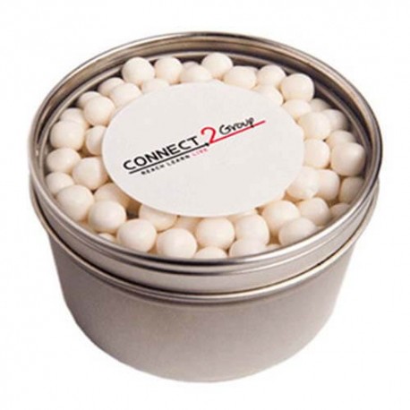 150g Mints Packed in Small Round Window Tins 150g Mints Packed in Small Round Window Tins