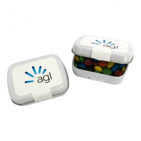 30g M&Ms Packed in Small Rectangle Tins 30g M&Ms Packed in Small Rectangle Tins