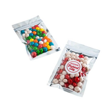 50g Chewy Fruits Packed in Silver Zip Lock Bag 50g Chewy Fruits Packed in Silver Zip Lock Bag