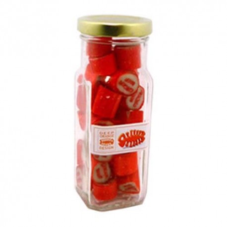 150g Personalised Rock Candy Packed in Tall Glass Jars 150g Personalised Rock Candy Packed in Tall Glass Jars
