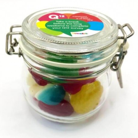 120g Christmas Mixed Lollies Packed in Glass Clip Lock Jars 120g Christmas Mixed Lollies Packed in Glass Clip Lock Jars