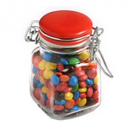 80g M&Ms Packed in Glass Clip Lock Jars 80g M&Ms Packed in Glass Clip Lock Jars