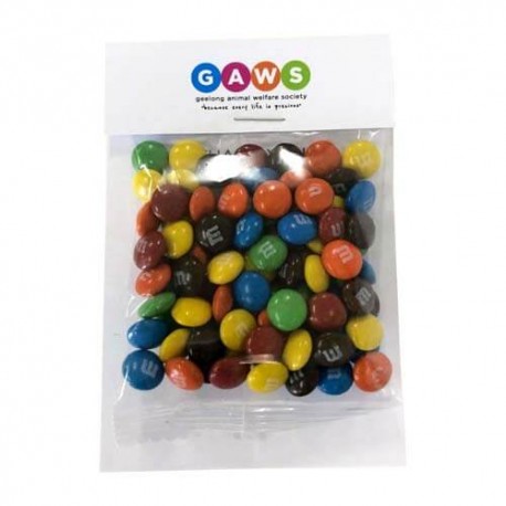 25g M&Ms Packed in Headboard Sleeve 25g M&Ms Packed in Headboard Sleeve