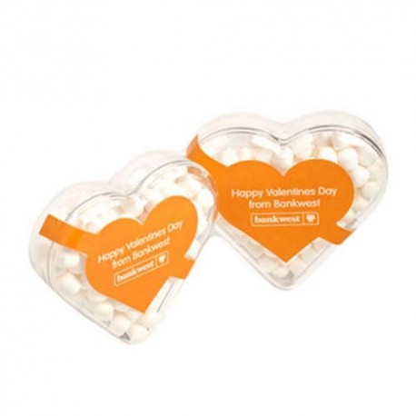 50g Chewy Mints Packed in Acrylic Hearts 50g Chewy Mints Packed in Acrylic Hearts