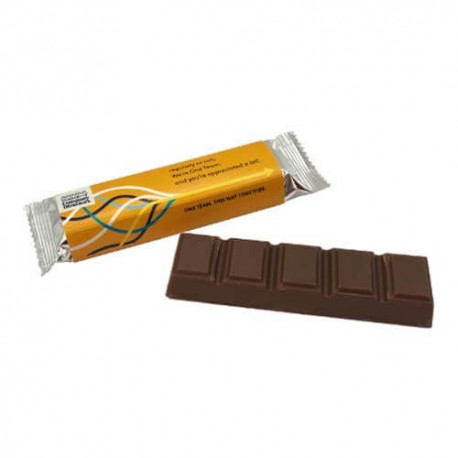 40g Australian Milk Chocolate Packed in Custom Bar Wrapper 40g Australian Milk Chocolate Packed in Custom Bar Wrapper