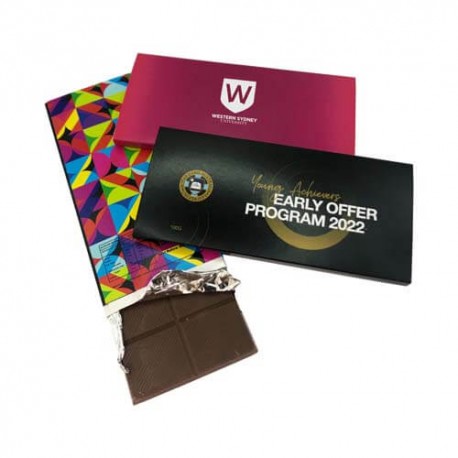 100g Chocolate Bar silver foil Packed in Glosy White Box 100g Chocolate Bar silver foil Packed in Glosy White Box
