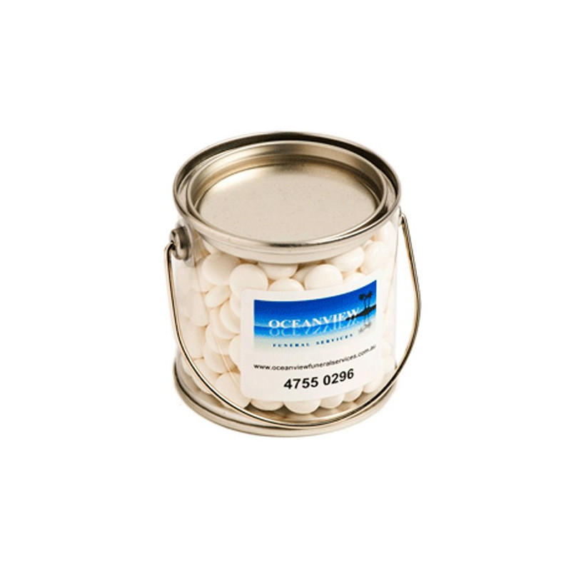 Small PVC Bucket Filled with Mints 170G (Normal Mints)