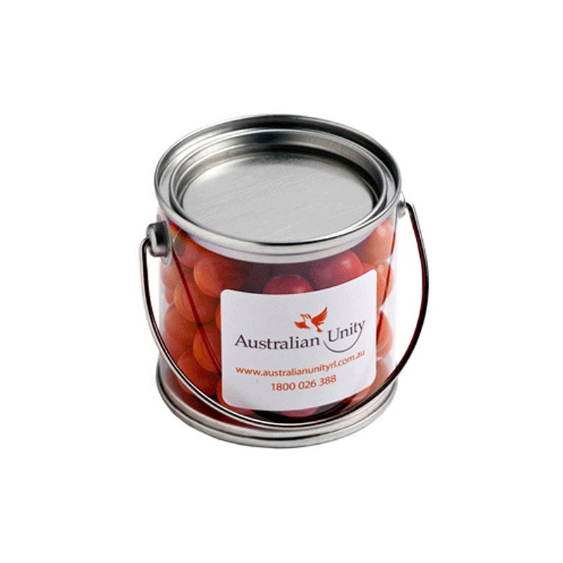 Small PVC Bucket Filled with Orange Choc Drops (Jaffa Look Alike) 160G