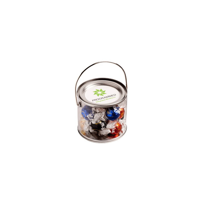 Medium PVC Bucket Filled with Lindt Lindor Balls X 14