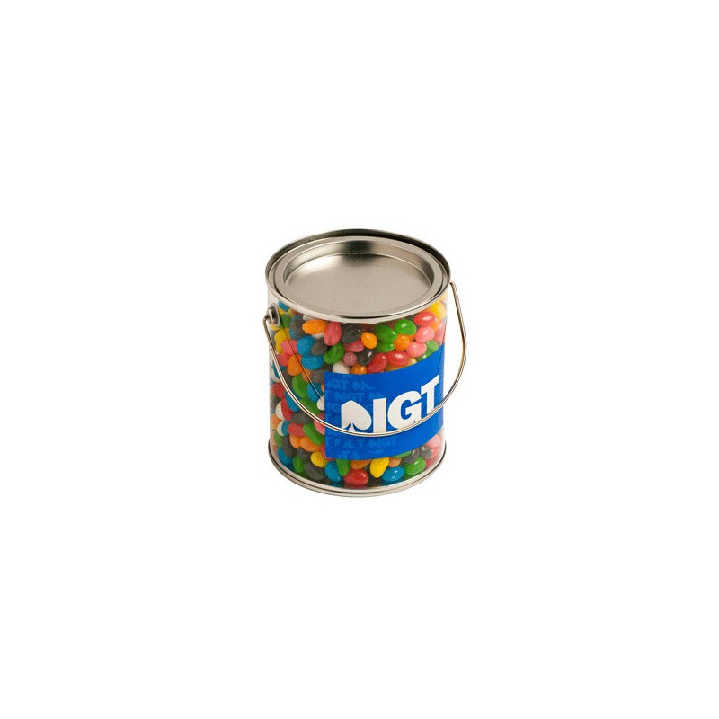 Big PVC Bucket Filled with Jelly Beans 950G (Corp Coloured or Mixed Coloured Jelly Beans)