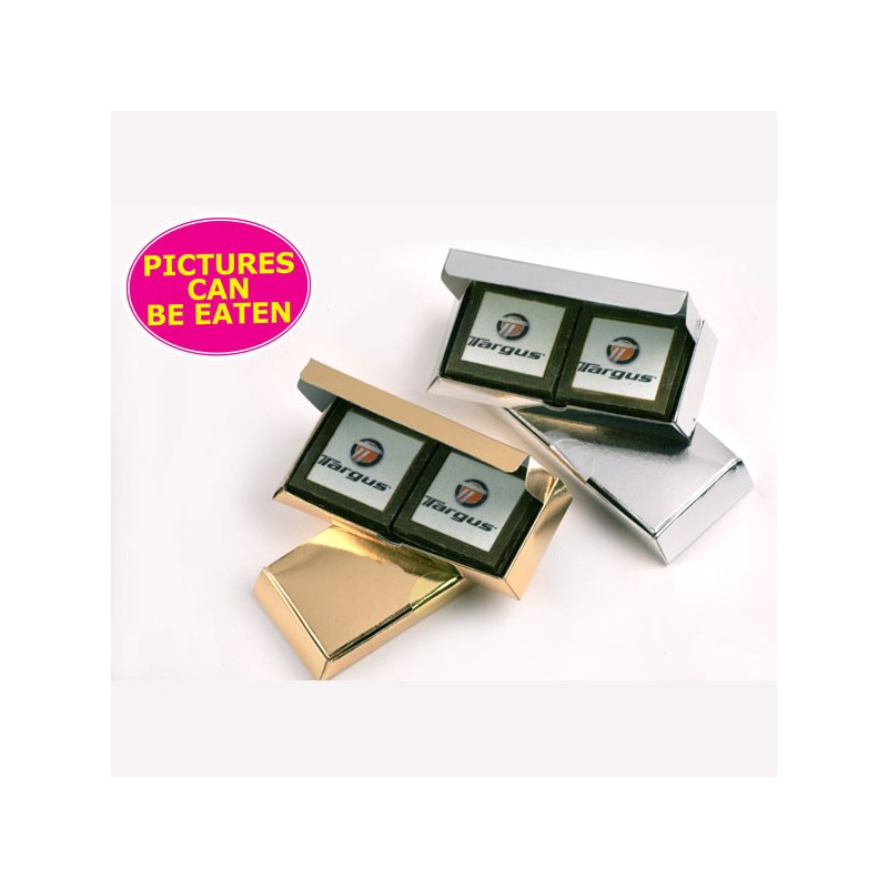 Picture Chocolate – X2 Milk or Dark Chocolates in Gold or Silver Box