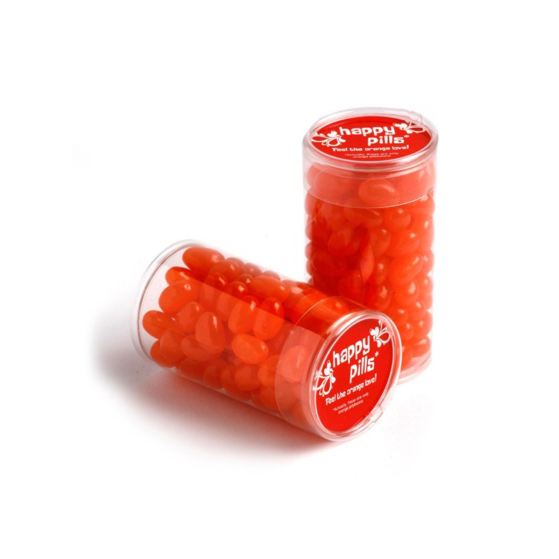 Pet Tube Filled with Jelly Beans 100G (Mixed Colours or Corporate Colours)