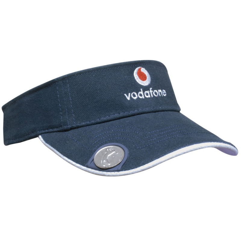 Brushed Heavy Cotton Visor with Magnetic Ball Marker on Peak Brushed Heavy Cotton Visor with Magnetic Ball Marker on Peak