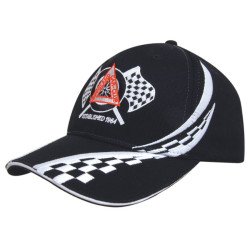 Brushed Heavy Cotton Cap with Swirling Checks & Sandwich