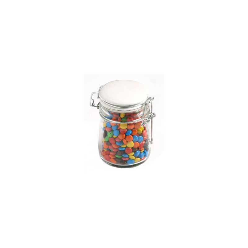 Mini M&Ms in Glass Clip Lock Jar 160G