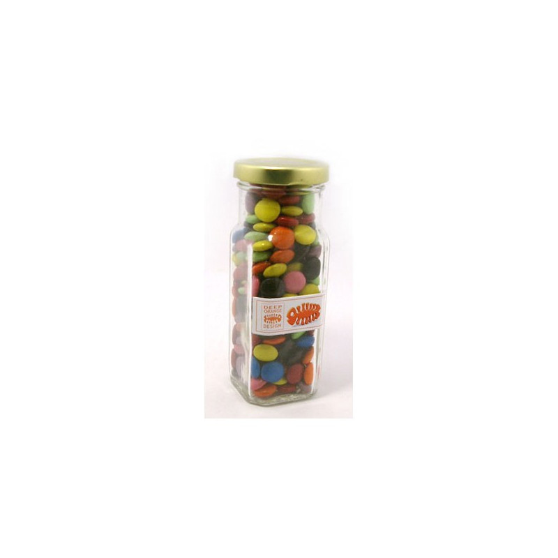 Choc Beans in Glass Tall Jar 220G (Mixed Colours)
